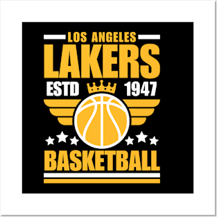 Los Angeles Lakers 1947 Basketball Retro Posters and Art